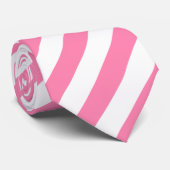 Pink Diagonal Stripes Tie Krawatte (Gerollt)