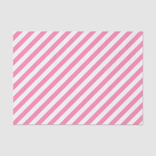 Pink Diagonal Striptepapier Seidenpapier (Vorderseite)