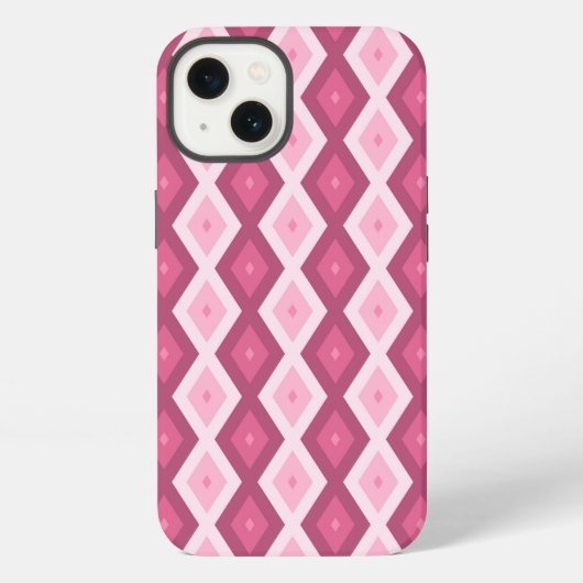 Pink Diamant Muster Case-Mate iPhone Gehäuse Hülle (Rückseite)