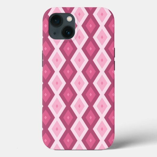 Pink Diamant Muster Case-Mate iPhone Gehäuse Hülle (Rückseite)