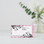 Pink Diamond Business Card Visitenkarte (Stehend Vorderseite)