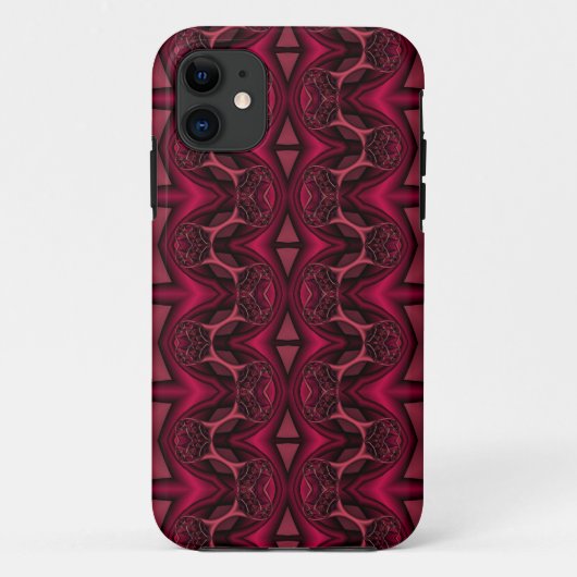 Pink Diamond eyes Fraktal art Custom iPhone case (Rückseite)