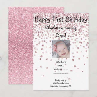 Pink Diamond Foto BIRTHDAY PARTY EINLADUNGEN