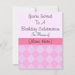 Pink Diamond Geburtstag Einladung
