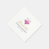 Pink Diamond Gem Birthday Paper Napkins Serviette (Ecke)