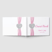 Pink Diamond Heart Wedbook Gästebuch (Voll)