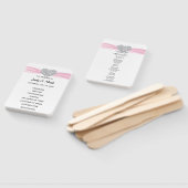 Pink Diamond Heart Wedding Program Fächer (Non-assembled)