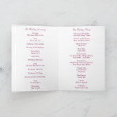 Pink Diamond Infinity Wedding Program Card Programm (Innenseite)