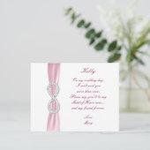 Pink Diamond Infinity Wedding Trauzeugin Card Einladung (Stehend Vorderseite)