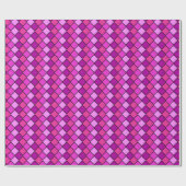 Pink Diamond Karos Wrapping Paper Geschenkpapier (Flach)
