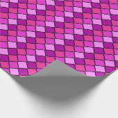 Pink Diamond Karos Wrapping Paper Geschenkpapier (Ecke)