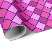 Pink Diamond Karos Wrapping Paper Geschenkpapier (Rolleneckpunkt)