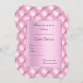 Pink Diamond Kristall neues Design Sweet 16 Geburt Einladung (Vorne/Hinten)