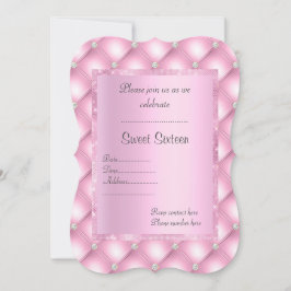 Pink Diamond Kristall neues Design Sweet 16 Geburt Einladung