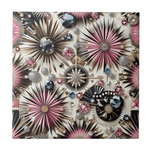 Pink Diamond Mid Century Modern  Fliese (Vorderseite)