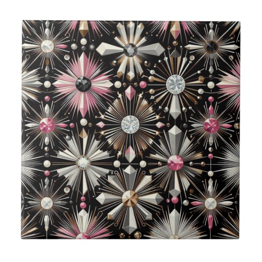 Pink Diamond Mitte des 20. Jahrhunderts Modern Fliese (Vorderseite)