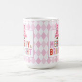 Pink Diamond Muster Merry und Bright Kaffeetasse (Mittel)