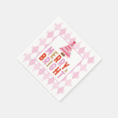 Pink Diamond Muster Merry und Bright Serviette (Ecke)