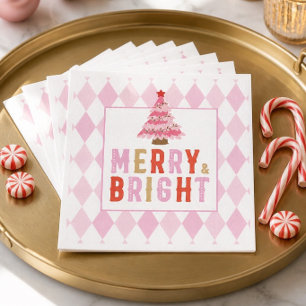 Pink Diamond Muster Merry und Bright Serviette