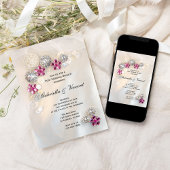 Pink Diamond Perlen Tasten Post Wedding Brunch Einladung