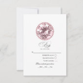 Pink Diamond Quinceañera RSVP Karte (Vorderseite)