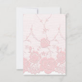 Pink Diamond Quinceañera RSVP Karte (Rückseite)