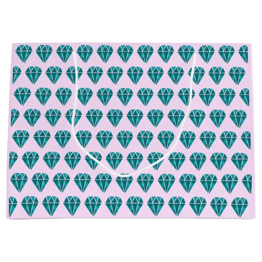 Pink Diamond Spark Große Geschenktüte (Vorderseite)