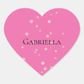 Pink Diamond Sparkle Jewel Herz-Aufkleber (Vorderseite)