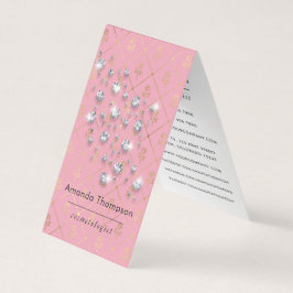 Pink Diamond Sparkline Glitzer Business Card Visitenkarten
