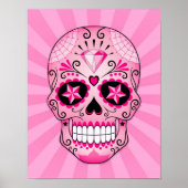 Pink Diamond Sugar Skull Poster (Vorne)