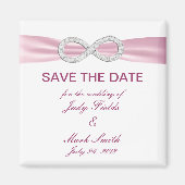 Pink Diamond Unendlichkeit Hochzeit speichern das  Magnet (Vorne)