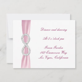 Pink Diamond Unendlichkeit Hochzeitskarte Einladung