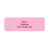 Pink Diamond Unfinity Wedding Address Labels (Vorne)