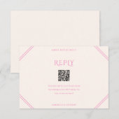 Pink Diamond Wedding RSVP Karte (Vorne/Hinten)