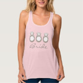 Pink Diamond Wedding Verlobung Ring BRIDE zu sein Tank Top (Vorderseite)