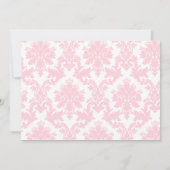Pink Diamonds and Pearls Damask Einladung (Rückseite)