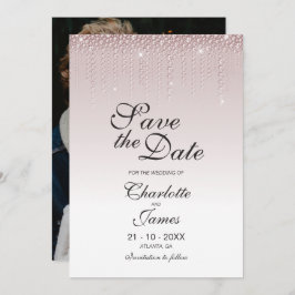 Pink Diamonds Custom Foto Wedding Save The Date