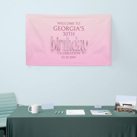 Pink Diamonds Geburtstag Banner (Messeveranstaltung)