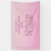 Pink Diamonds Geburtstag Banner (Vertikal)