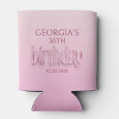 Pink Diamonds Geburtstag Dosenkühler (Rückseite)