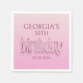 Pink Diamonds Geburtstag Serviette