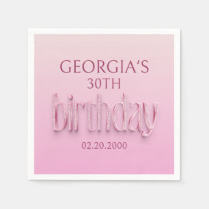 Pink Diamonds Geburtstag Serviette