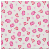Pink Diamonds Gemstones and Juwelen Pattern Stoff (Nahaufnahme)