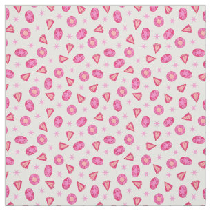Pink Diamonds Gemstones and Juwelen Pattern Stoff