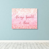Pink Diamonds Glam Glittery Glitz Leinwanddruck (Insitu (Holzboden))