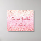 Pink Diamonds Glam Glittery Glitz Leinwanddruck (Vorderseite)