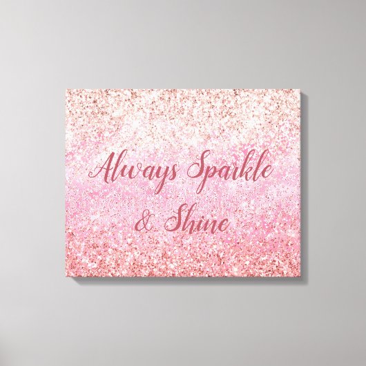 Pink Diamonds Glam Glittery Glitz Leinwanddruck (Vorderseite)