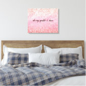 Pink Diamonds Glam Glitzy Glitzer Leinwanddruck (Insitu (Schlafzimmer))
