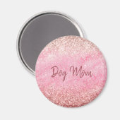 Pink Diamonds Glitzy Sparkle Glitzer Dog Mama Magnet (Vorderseite/Rückseite)