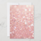 Pink Diamonds Rose Gold Chic Foto Sweet 16 Einladung (Rückseite)